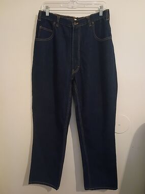 VTG Duke Haband Women's Straight-Leg Jeans in Dark Blue  High-rise Sz W 38/S